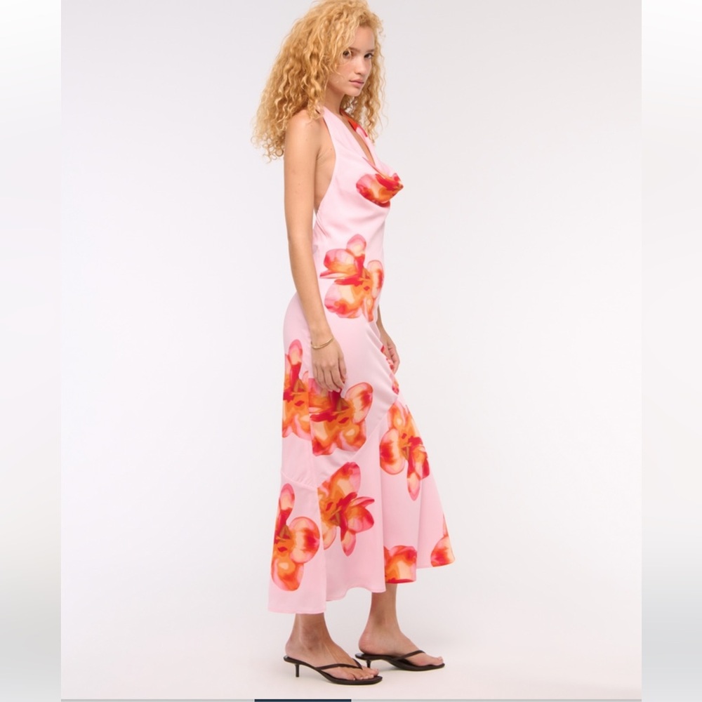 Cowl Halter Maxi Dress
